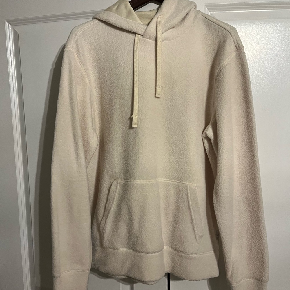 Men’s Express Hooded Sweatshirt Tan Size Large